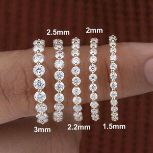 SS 925 Gold Plate Elegant Zirconia Women's Ring 1.5 mm
